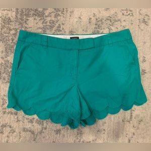 J. Crew scalloped shorts 4” inseam